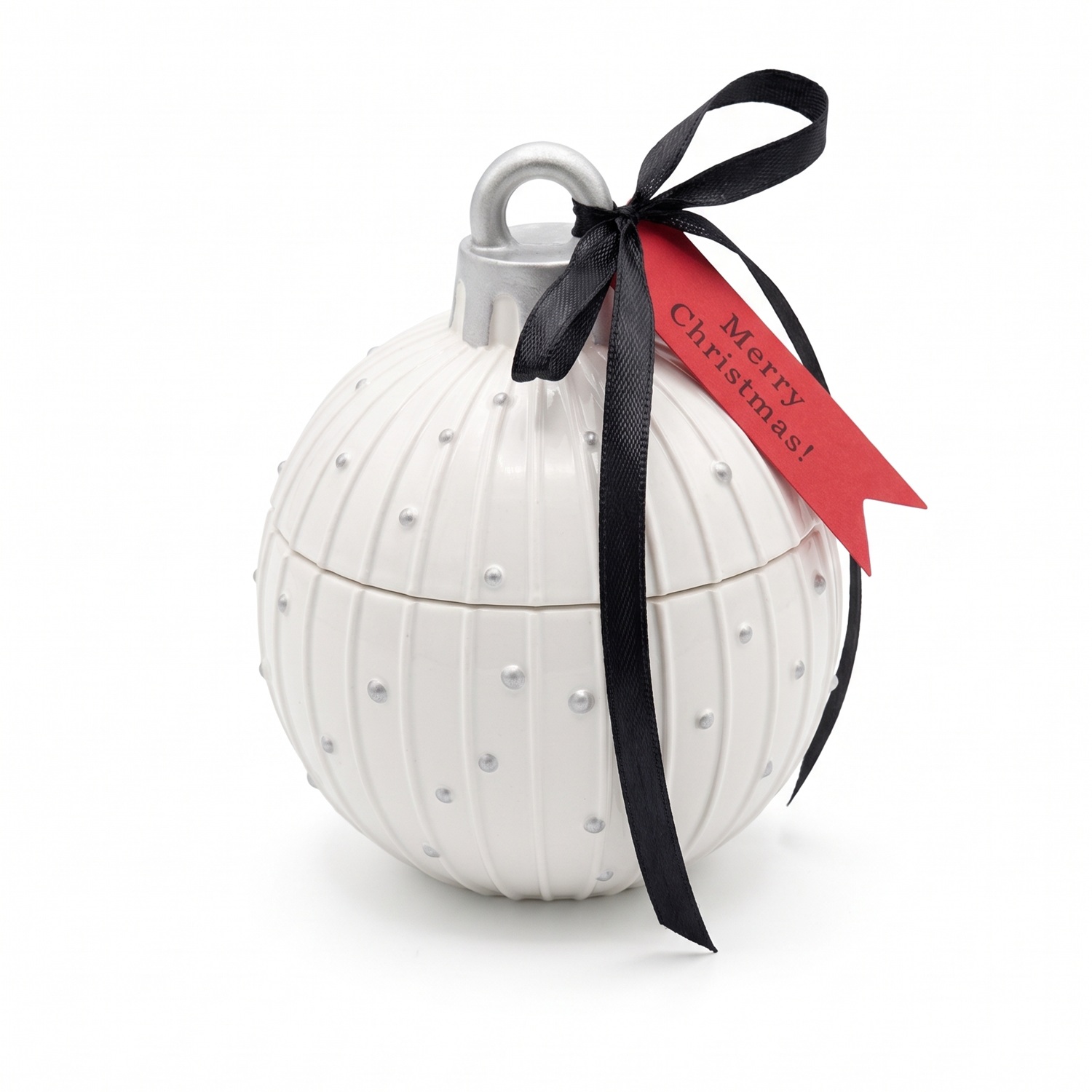 Svíčka Christmas Bauble Charming - Bílá / Zlatá / Zimní kouzlo